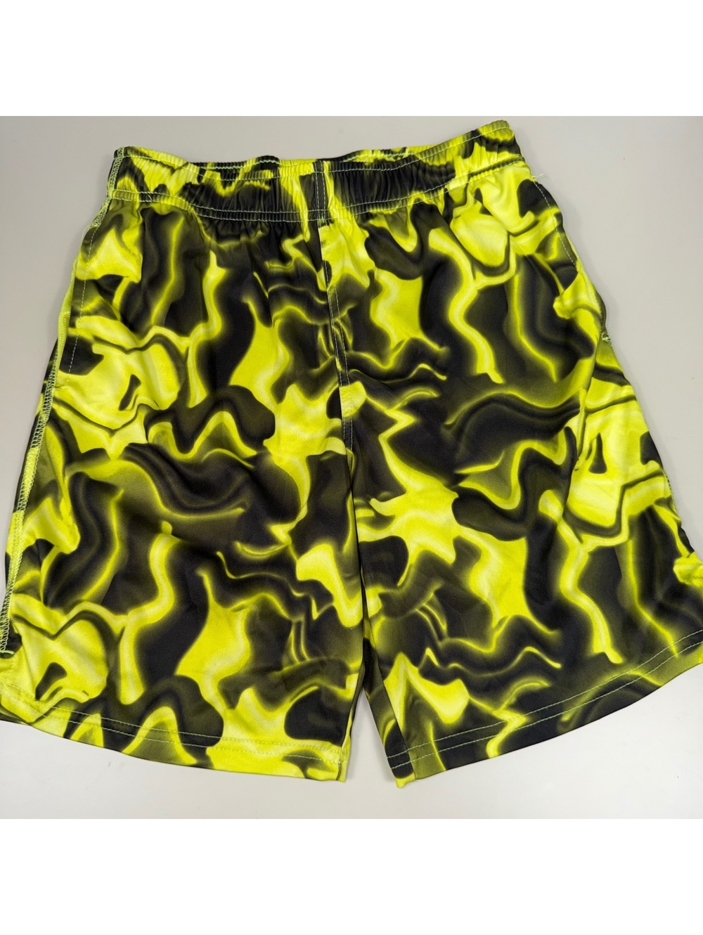 Athletic Works Boys 10-12 Neon Swirl Athletic Shorts